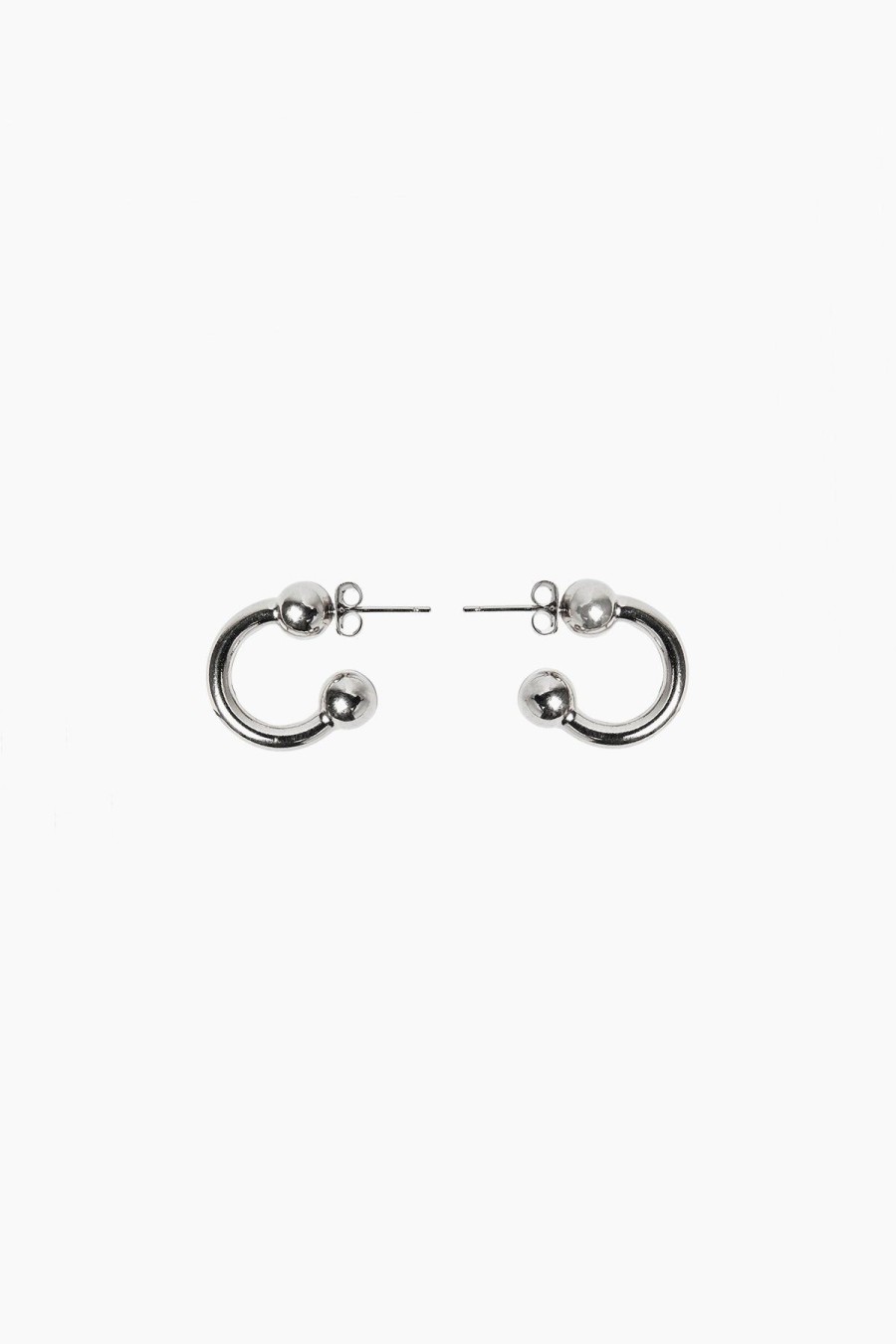 Bijoux Justine Clenquet  | Petites Boucles D'Oreilles Devon Palladium